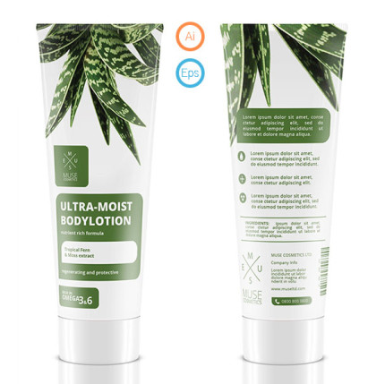                                                         Tube Packaging Template