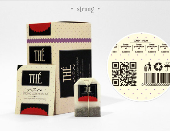                                                     Retro Tea Packaging Template