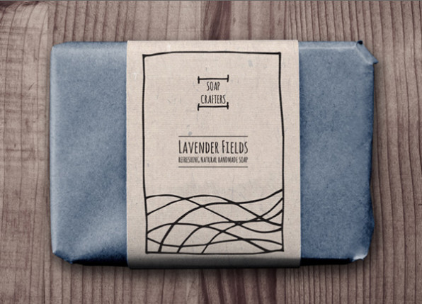 Soap Wrap Label Template (Mẫu nhãn tên trên bao bì xà phòng)