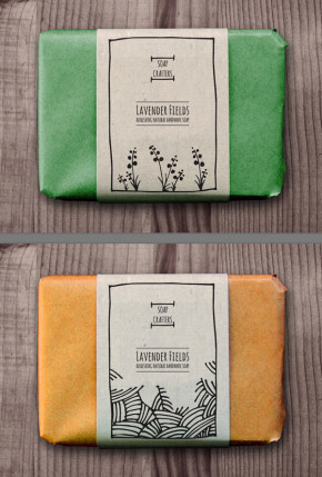 Soap Wrap Label Template Mẫu nhãn gói xà phòng